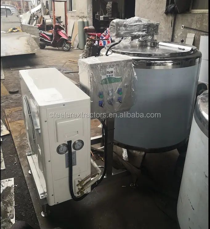 Réservoir en acier inoxydable réservoir refroidisseur de machine laitière réservoir de refroidissement du lait vertical avec réfrigération