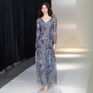 <span class=keywords><strong>Robe</strong></span> <span class=keywords><strong>de</strong></span> soirée longue pour la <span class=keywords><strong>mère</strong></span> <span class=keywords><strong>de</strong></span> la <span class=keywords><strong>mariée</strong></span>, à manches longues, brodée <span class=keywords><strong>de</strong></span> sequins, pour mariage et cérémonie, pour femme - Product Image 2