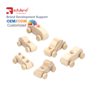 EDULAND Boîte cadeau écologique inachevée personnalisée Casse-tête à chevilles Éducation des enfants DIY Dessin <span class=keywords><strong>Peinture</strong></span> Voiture <span class=keywords><strong>Kit</strong></span> Jouets Âges de 24m + - Product Image 1