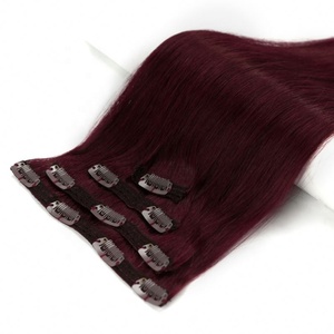 Extensions de cheveux brésiliens de haute qualité, vierges, clipsables, sans couture, 100% cheveux humains, double trame machine - Product Image 4