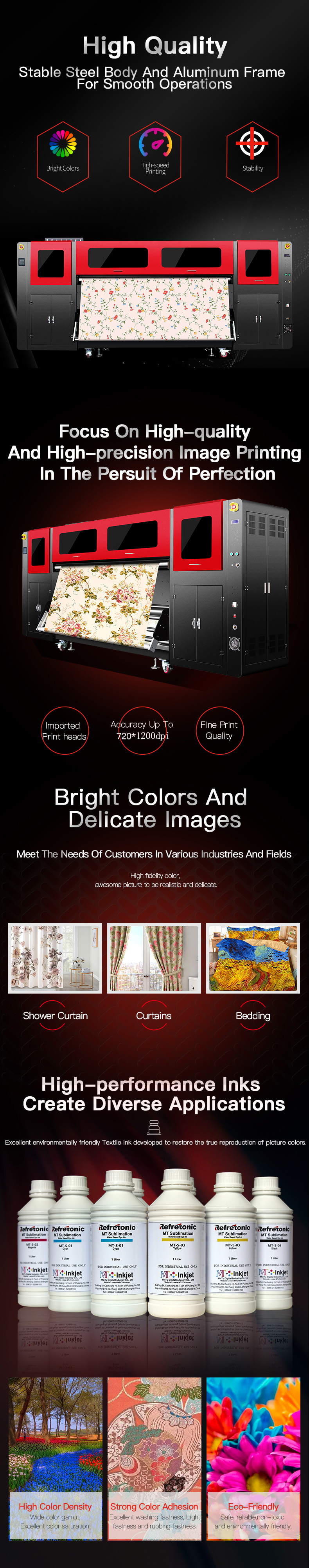 MT 8pcs I3200 printhead Sublimation Paper Printer for yoga clothes printing