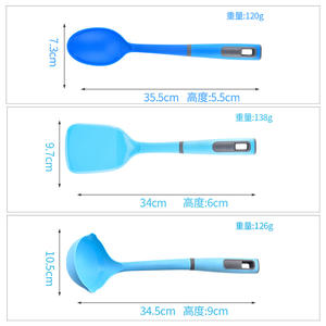 Nylon Cooking Spatula <b>Heat</b> Resistant Nonstick Rectangle Shape For Frying Pan Stir Fry Tamagoyaki Use - Product Image 3