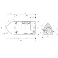 Maison en bois B & B écologique, maison Mobile, assemblage modulaire, Structure en acier, maison bateau