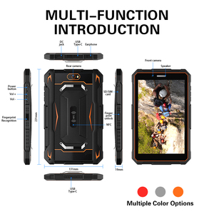 8 pulgadas MTK8768 Android 11 4G Industrial Rugged Tablet PC NFC Huella digital IP68 Impermeable USB Tipo C OEM A8 DC Jack Nuevas características - Product Image 6