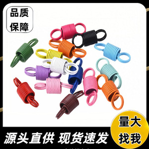 Colored Tension Spring Buckle Keychain Accessories Alloy <b>Stretch</b> Pull <b>Ring</b> DIY Craft Supplies Handmade Style - Product Image 3