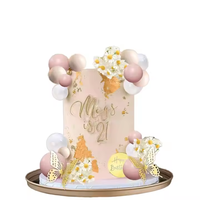 Fournitures de décoration de gâteaux Cowboy Disco Party Cake Ball Set fausses boules pour les formes numériques