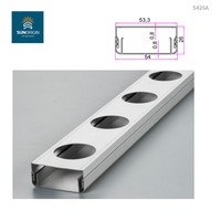 Profilé en alliage d'aluminium, rail IP68, contrôle WIFI, éclairage ponctuel LED, ensemble d'éclairage permanent, contour architectural, pliage, découpe, soudage