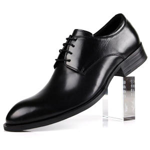 Chaussures Oxford en cuir de vache authentique avec semelle amortissante et doublure respirante, chaussures de ville pour hommes - Product Image 1