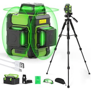 Premium recargable 360 autonivelante nivel láser giratorio construcción nivel láser con trípode alto colgante de imagen - Product Image 1