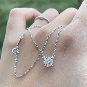 HPHT/CVD 실험실 재배 다이아몬드 클래식 포프롱 세팅 여성용 플래티넘 목걸이 브릴리언트 컷 IGI 인증 9K/<span class=keywords><strong>14K</strong></span>/18K 골드 - Product Image 6