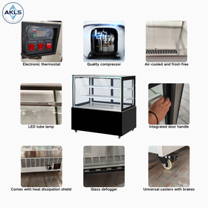 Siêu thị cửa kính trượt tủ lạnh làm mát không khí bánh hiển thị và tủ trưng bày bánh mì thiết bị khí hậu mát mẻ - Product Image 4