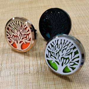 Kustom Logo OEM pabrik 30mm baja nirkarat penyebar mobil liontin ventilasi klip minyak penyegar udara dengan 10 warna-warni bantalan isi ulang - Product Image 5