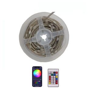 5 ~ 30m x ws2811 địa chỉ RGB đầy đủ màu sắc Pebble <span class=keywords><strong>LED</strong></span> <span class=keywords><strong>Pixel</strong></span> chuỗi ánh sáng với 5V USB App RF 28 phím điều khiển - Product Image 1