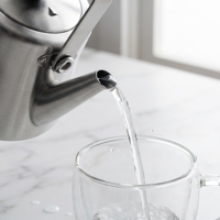 Bouilloire à thé portable en acier inoxydable brossé mat 1,5/2/3L, sans sifflet, avec poignée froide au toucher, pour cuisinières à induction et à gaz