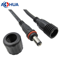 Connecteur DC mâle femelle étanche 4A 20 AWG 2.1 2.5mm avec câble