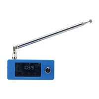 Radio RF ukuran saku biru 0.5-108MHz penerima SI4732 layar IPS 1.9 inci mendukung mode LSB USB AM FM dengan antena teleskopik