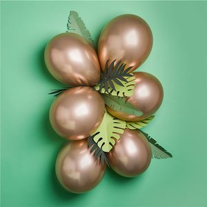 Luau Pineapple Leaf Theme Paper Plates Cups Napkins Banner Disposable Tableware Set for Summer Beach Party Decoration Supplies - Product Image 6