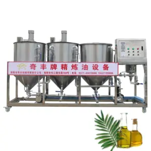 0.2 TPD oil refining equipment refined crude palm oil sunflower oil refinery plant machinery