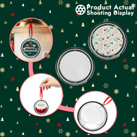 Sous-banque Sublimation En Plastique De Noël Spinning Photo Ornement Suspendu Cadre Boules Photo Titulaire Décor
