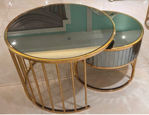 Tavolo da caffè a specchio in vetro argento oro divano e centro tè <span class=keywords><strong>mobili</strong></span> per la <span class=keywords><strong>casa</strong></span> con tappeti e materasso - Product Image 5