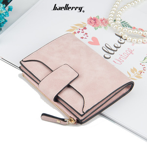 กระเป๋าสตางค์สั้นผู้หญิง Baellerry สีฟ้าอ่อน แบบมีซิปและตัวล็อค พับสามตอน ใช้งานได้หลากหลาย เหมาะสำหรับใช้ในชีวิตประจำวัน - Product Image 2