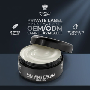 Savon crème à raser parfumé au bois de santal de marque privée <span class=keywords><strong>pour</strong></span> hommes soins de la peau hydratants doux, lisses et soyeux - Product Image 1