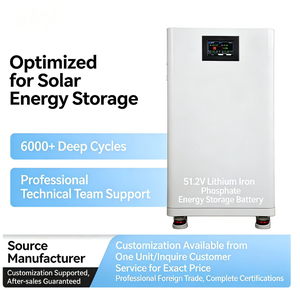 แบตเตอรี่กักเก็บพลังงานแสงอาทิตย์ LiFePO4 51.2V 10-20Kw แบบติดตั้งบนชั้นวาง ระบบไฮบริดกริด ความจุขนาดใหญ่ ใช้งานได้ยาวนาน เป็นมิตรต่อสิ่งแวดล้อม - Product Image 2