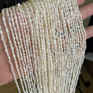 ไข่มุกเม็ดเล็ก 2-3 มม. ไข่มุกน้ำจืดเม็ดเล็กที่สุด ร้อยเป็นสาย ไข่มุกเคชิ บาร็อค ไข่มุกแท้จากธรรมชาติ ขายส่ง - Product Image 3