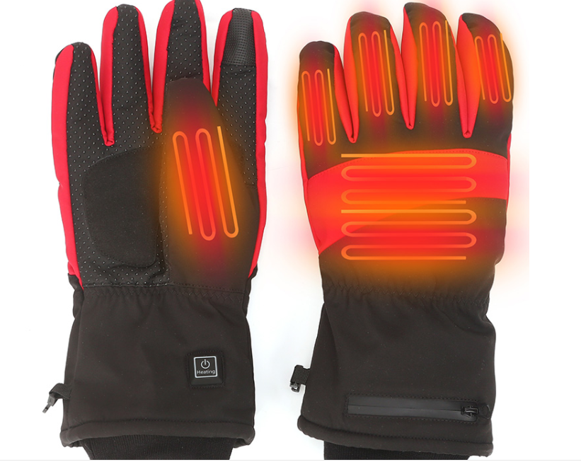Мужские зимние теплые перчатки, перчатки с электрическим подогревом, мотоциклетные перчатки с перезаряжаемой батареей