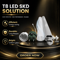 Kit SKD économique, tube LED T8 SKD, dissipation thermique élevée, diffuseur en aluminium durable, diffuseur en PC pour éclairage de plafond