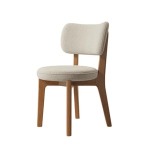 Chaise de salle à manger en bois pour la maison, avec dossier en cuir ou en tissu et coussin moelleux, pour cuisine, salle à manger, restaurant - Product Image 1