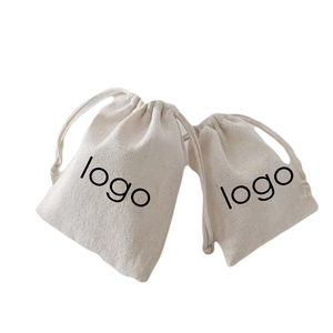 Borsa privata privata in tela di lino di cotone nero con logo stampato in <span class=keywords><strong>bianco</strong></span> per borsa cappello scarpe per imballaggio custodia antipolvere - Product Image 1