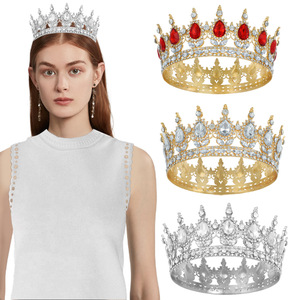 Decoración de boda, tiara redonda de novia barroca transfronteriza europea y americana, tiara de princesa de baile, accesorios de cumpleaños - Product Image 2