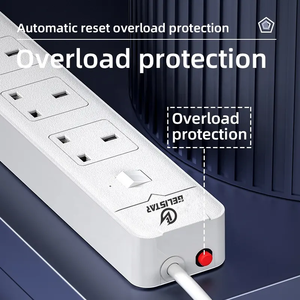 Regleta de carga rápida estándar UK, extensión multidireccional, Protector contra sobretensiones con enchufe de extensión usb - Product Image 4