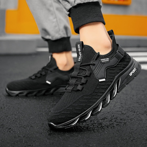 Zapatos Deportivos Casuales para Hombre, para Todas las Temporadas, Cómodos, con Diseño Simple y Elegante con Cordones, Suela Antideslizante y Amortiguadora, Parte Superior de Tela Suave - Product Image 2