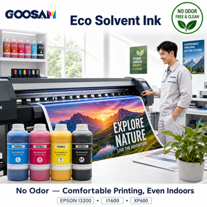 Tinta Eco Solvente GOOSAM de 1000ml, Bajo Olor, Color Estable para Cabezales de Impresión Epson XP600 i3200, Impresión de Banners de Gran Formato para Exteriores - Product Image 1