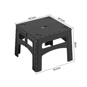 Campbox Folding Camping <b>Table</b> 49.5x44.5x38cm Portable <b>Plastic</b> <b>Outdoor</b> Picnic <b>Table</b> Set - Product Image 5
