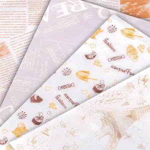 Hamburger Paper Wrapper Customized Hamburger Restaurant Cake Grease Proof Hamburger Paper Fast Food Packaging