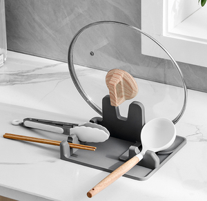 <span class=keywords><strong>Organizer</strong></span> da cucina pieghevole per spatola supporto per cucchiaio supporto per cucchiaio cucchiaio supporto per coperchio in Silicone poggia cucchiaio - Product Image 5