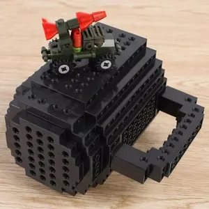 <span class=keywords><strong>Tasse</strong></span> créative à café au lait <span class=keywords><strong>Tasse</strong></span> de 350ml <span class=keywords><strong>Tasse</strong></span> créative à construire en brique Tasses Porte-eau potable Blocs de construction Conception Cadeaux d'anniversaire - Product Image 5