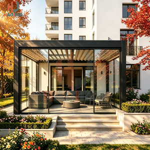 Kit de pergola moderne en aluminium sur mesure, cadre en alliage anti-corrosion, auvent résistant aux intempéries, espace de repas en plein air, espace de détente naturel - Product Image 1