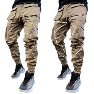Wholesale Gym Track Casual Corduroy Fleece Jogger Sweat Pants Drawstring Closure Reflective Tapes New Stylish Sport Clothing - Product Image 2