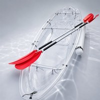 Kayak transparent en polycarbonate pour deux personnes, idéal pour les excursions touristiques et la photographie