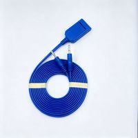 Câble de retour à électrode banane mâle de type lanterne de 4 mm pour connexion de plaque négative de couteau électrochirurgical médical haute fréquence