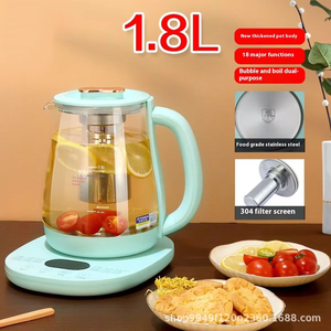 Hervidor eléctrico aislado inteligente beige de 1,8 l, <span class=keywords><strong>reserva</strong></span> de 24 horas para agua hirviendo, olla interior de acero inoxidable 304 - Product Image 2