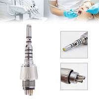 Coupleur de raccord rapide dentaire Adaptateur de pièce à main à fibre optique LED 2/4/6 trous adaptés aux outils à main de dentisterie à grande vitesse