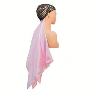 With Heatless Silk Press Care Shower Hair Net and <b>Scarf</b> Multipurpose Wrap Cap for Sleeping Gift - Product Image 4