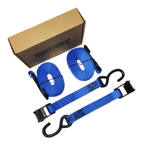 <span class=keywords><strong>25MM</strong></span> 6 mètres de long sur mesure 500kg boucle à came robuste cliquet arrimage accessoires de moto sangles pour remorque - Product Image 1