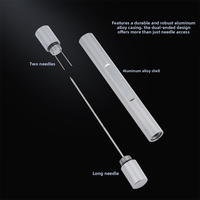 Herramienta para Cigarros 3 en 1 Portátil JH, Tubo de Aluminio Moleteado, Pinza para Cigarros de Doble Punta de Acero Inoxidable Anti-Quemaduras
