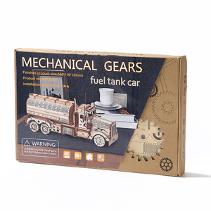 Modèle en bois à assembler de petite taille, jouets d'assemblage manuel DIY, puzzle de voiture en bois 3D - Product Image 2